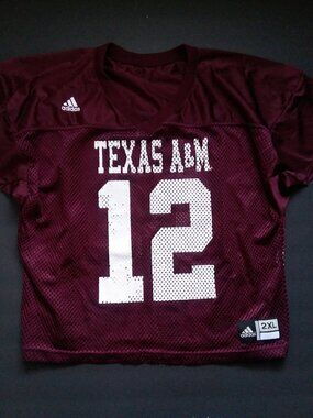 Vintage Football Texas A&M University College School Adidas Jersey Made in USA